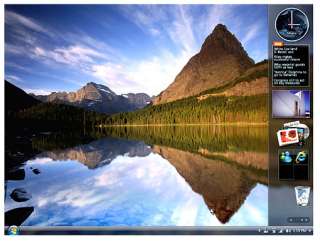 Die Windows Sidebar bietet schnellen Zugriff auf Minianwendungen, wie 
