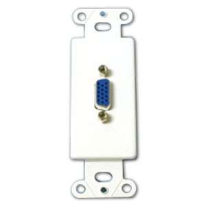 Cables To Go HD15 Female VGA Wall Plate Insert   White  