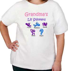 Personaliz​ed Moms Nanas Little Stinkers T Shirt S 6X  