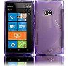 Nokia Lumia 900 S Shape TPU Case Cover Purple Protective Snap On 