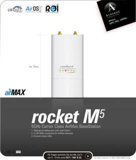 UBIQUITI Rocket M5 Indoor,Outdoor AP,Client 5GHz,AirMax  