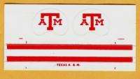 OLD 1970s TEXAS A&M AGGIES SMALL FOOTBALL HELMET DECALS  
