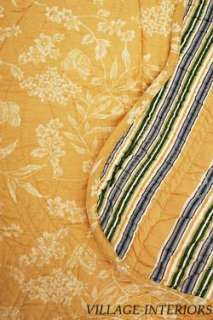 15% OFF SALE LUXURY PROVENCE YELLOW TOILE QUILT SET