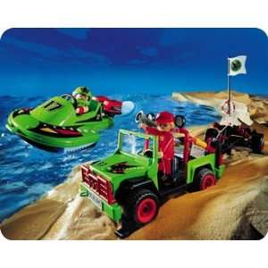 PLAYMOBIL® 3041   Speedboot mit Offroader  Spielzeug