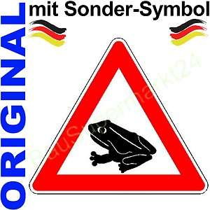 Verkehrszeichen ACHTUNG KRÖTEN Verkehrsschild Vorsicht Gröte Kröte 
