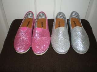 SODA OBJECT S Glitter Flat Shoes 6.5,10 Pink ,Silver New with Box 