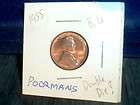 1955 poor mans double die lincoln wheat cent BU red tint nice coin