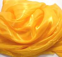 k08 Yellow Orange Mirror Organza Fabric Sheer by Yard  