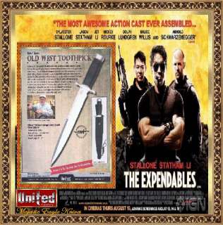 the expendables movie toothpick knife as seen in the expendables 2010 