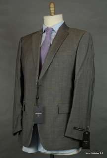 1200 New JOHN VARVATOS Bedford Pure Wool Gray 44R 44 Suit Flat 