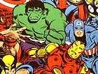 Comics Fabric BTY Marvel Hulk Thor Spiderman Capt American Comic Book 