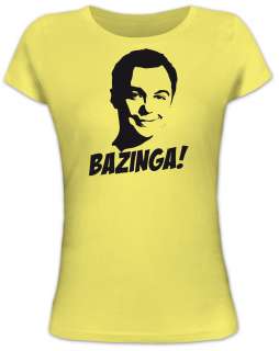   SHELDON BAZINGA Big Bang Theory Lady/Girlie Funshirt Funshirts  