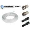 Smartsat SAT Anschluss Kit, SAT Kabel inkl. 2 F Steckern und 