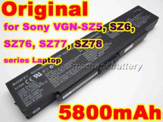   BPS10 battery for Sony VGN SZ5, SZ6, SZ76, SZ77, SZ78 series Laptop