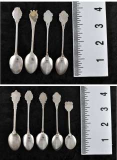   Silver Souvenir Spoons Frankfurt Munich Vienna Cologne Germany  