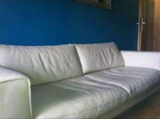 Weißes Leder Sofa Couch 3 Sitzer in Altstadt   München/Lehel 