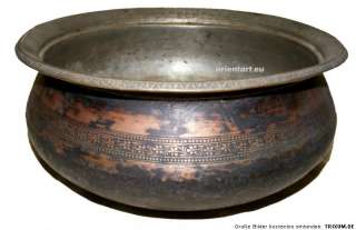 Antik Kupfer schale kochtopf Afghan cooking pot No 17  