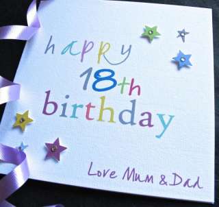 Handmade 18th Birthday Card Daughter Sister Son Brother  