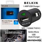 Belkin F8Z445EA OEM 1 Amp Fast Charging Micro USB Auto Charger