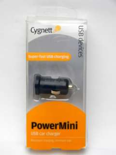 GENUINE CYGNETT POWER MINI USB CAR CHARGER FITS iPHONES, iPODS AND 