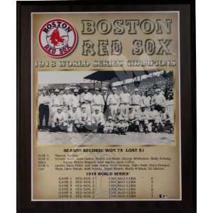  Red Sox World Series Champions Team 13x16 Plaque: Sports & Outdoors