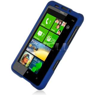 Ecell Style Range   Hybrid Rubber Hard Case Cover for HTC HD7   Blue