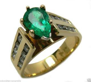 Substantial Colombian Emerald & Diamond Ring 1.55cts  