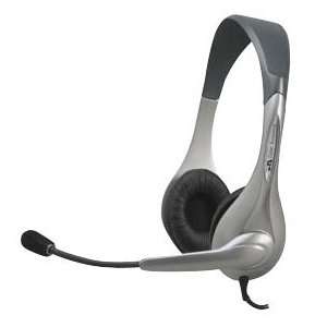 CYBER ACOUSTICS, INC., CYBE AC201 Stereo PC Headset Silver 