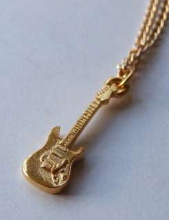 Fender Stratocaster Strat Guitar Pendant Necklace 22ct  