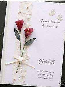 Gästebuch Hochzeit PERSONALISIERT Geschenk Deko Calla  