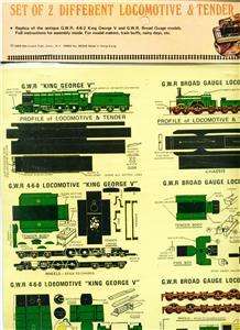 GWR KING GEORGE V & BROAD GAUGE Locomotive PAPER TRAINS  