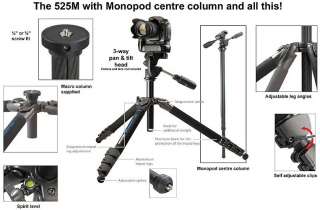 Cullmann Magnesit 525M Tripod & Monopod with 3 Way Head 4007134552524 