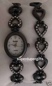 Mayfair Crystal Heart Bracelet Womens Watch & Bracelet  