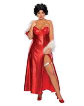 Betty Boop Plus Long Dress Costume   womens tv and movie   plus size
