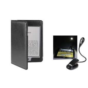   Black Leather case with Flexible Book Reading LED Light Electronics