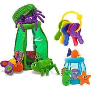   Fill & Spill Soft Baby Toy Set with First Keys Teether: Toys & Games