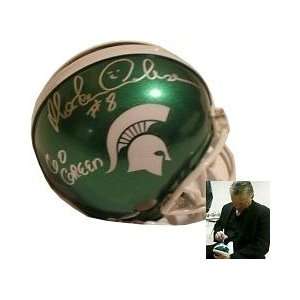   /Hand Signed Michigan State Spartans Replica Mini Helmet Go Green