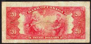 1935 $20 TWENTY DOLLAR BILL   PRINCESS ELIZABETH   SMALL SEAL    A 