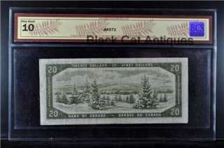 1954 Canada $20 Twenty Dollar Bill BC 33a V Good 10 BCS  