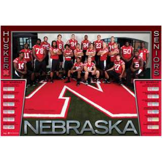 Nebraska Cornhuskers 2011 Seniors Football Schedule Poster  