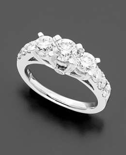   White Gold Three Stone Diamond Ring (3 ct. t.w.)   Diamonds   Macys