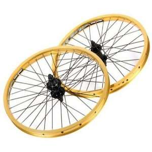   Signature Front and Rear Set BMX Bike Wheel   Gold