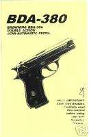 Browning BDA 380 Semi Automatic Pistol Gun Manual  