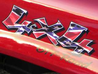 Rebel Flag 4x4 decals Ford Dodge Chevrolet Z71 Z85 ZR2 Z66 ZR5 TRX4 