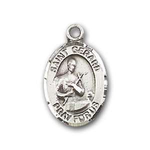 925 Sterling Silver Baby Child or Lapel Badge Medal with St. Gerard 