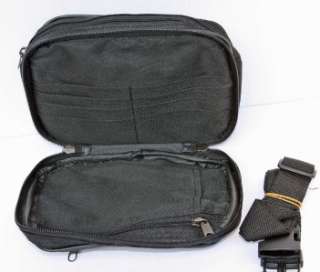 Black Fanny Waist Belt Pack Travel Bag Purse Black Tote Pouch NEW 