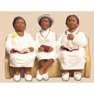  African American Church Pews Figurines Deaconess Board 