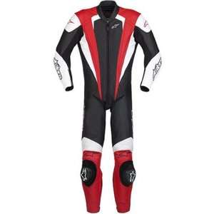   Piece Leather Street Bike Racing Motorcycle Race Suits   Red / Size 52
