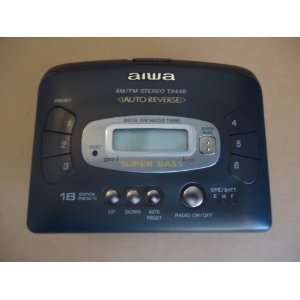  AIWA AM/FM Stereo Portable Cassette Player TX446 
