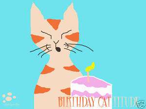 Birthday Cat Daughter Girl Greeting Card by QuickieCard  
